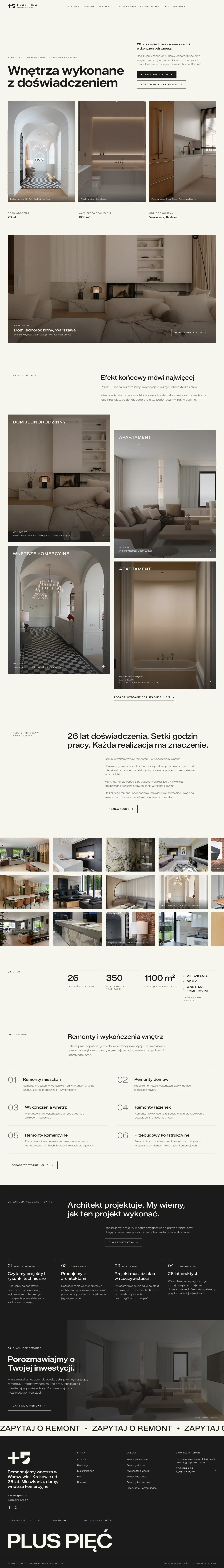 Plus 5 - remonty i wykończenia wnętrz - widok desktop